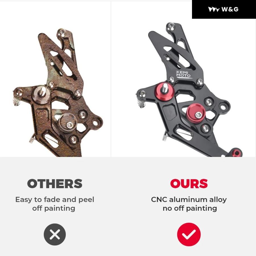 並行輸入品 R25 R3 リアセット フットレスト リアセット ペダル フットペグ レスト リアセット CNC 合金 YAMAHAの画像