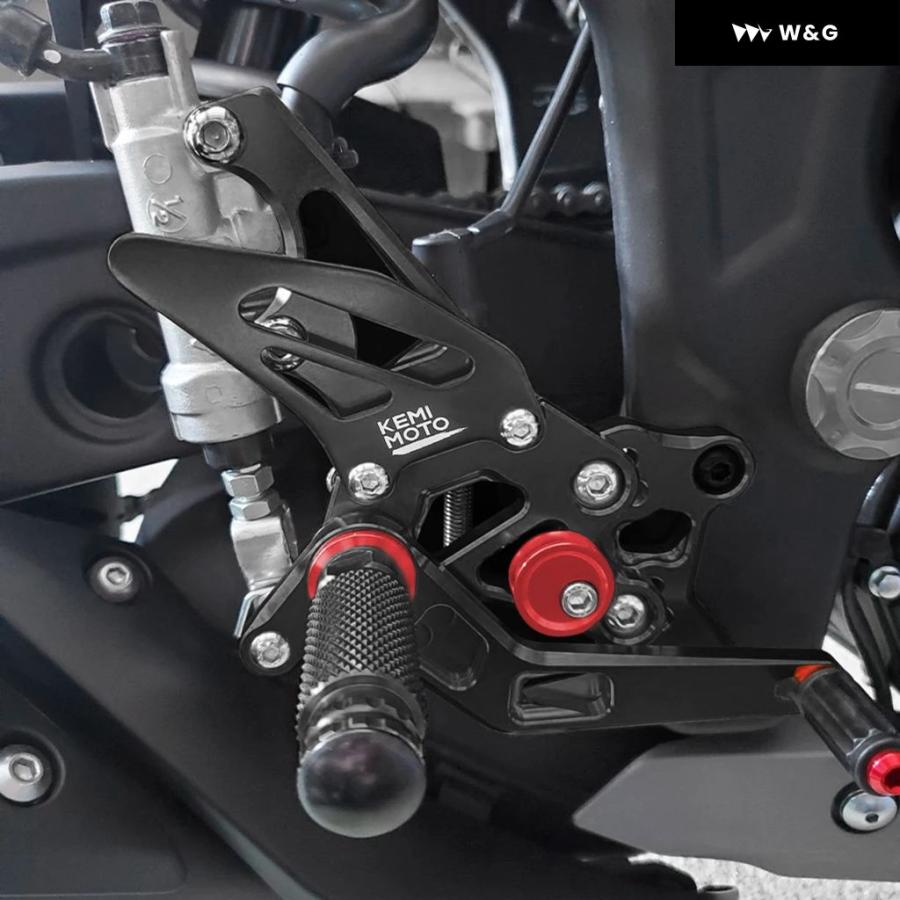 並行輸入品 R25 R3 リアセット フットレスト リアセット ペダル フットペグ レスト リアセット CNC 合金 YAMAHAの画像