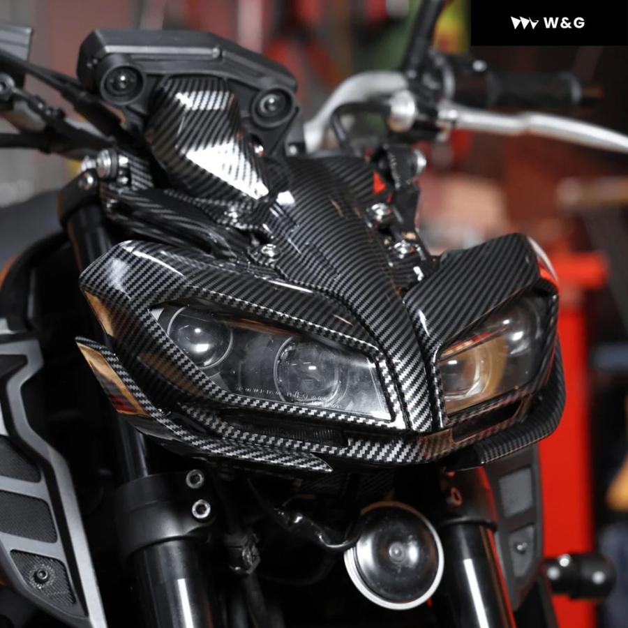 並行輸入品 ヤマハ MT09 ヘッドライトカバー ブラケット シェル シールド フード MT-09 FZ-09 2017 2018の画像
