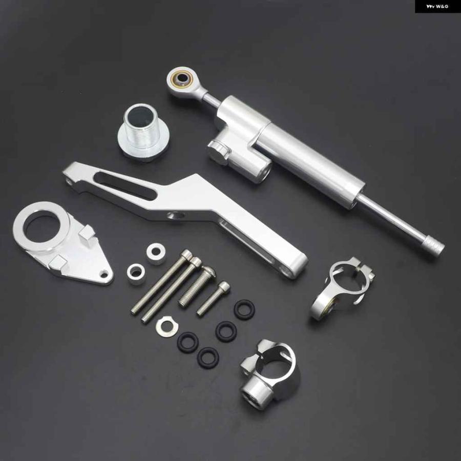 並行輸入品カワサキ ZX6R 2009 - 2019 オートバイ バイク ステアリング ダンパー スタビライザー マウント ブラケ_14