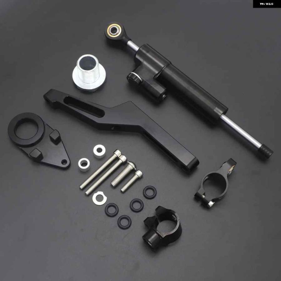 並行輸入品カワサキ ZX6R 2009 - 2019 オートバイ バイク ステアリング ダンパー スタビライザー マウント ブラケ_16