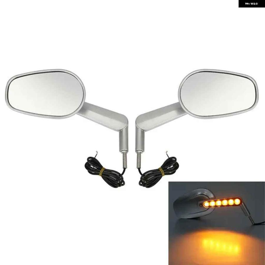 並行輸入品マッスルバックミラー LEDウィンカー ハーレー VRSCF V-ROD 2009-2014-17 1ペア ブラック/シ_4