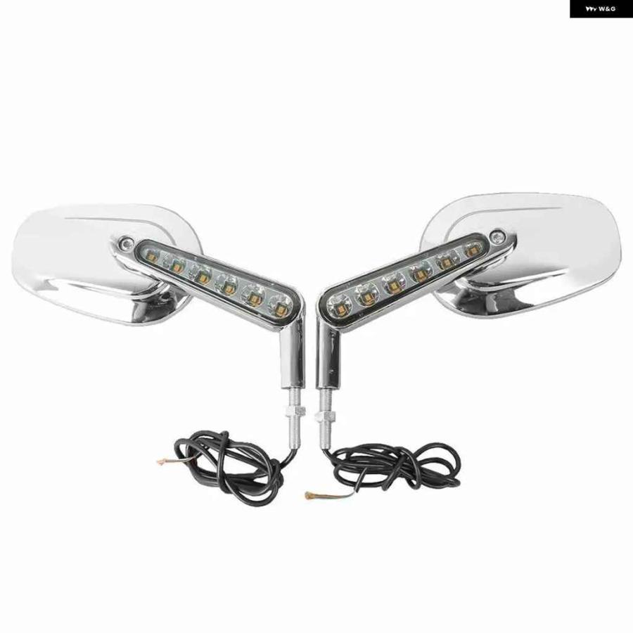 並行輸入品マッスルバックミラー LEDウィンカー ハーレー VRSCF V-ROD 2009-2014-17 1ペア ブラック/シ_6