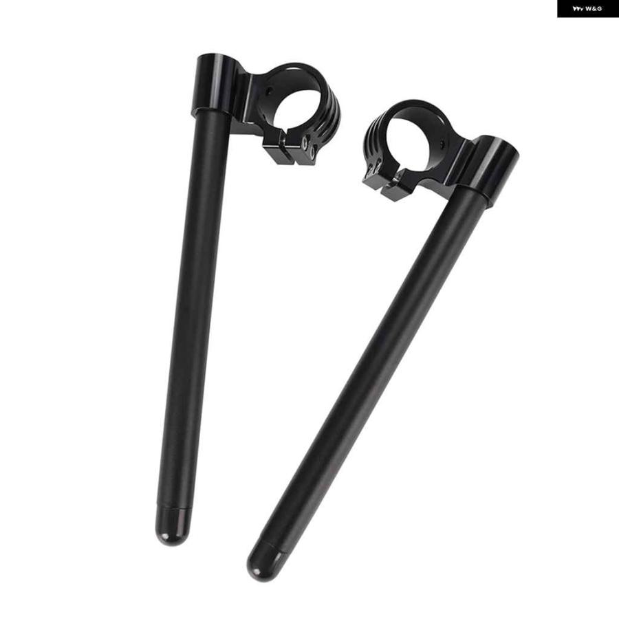 並行輸入品1ペア ブラック 上げ下げ ハンドルバー 41MM アルミ ハンドルバー クリップオン フォーク 7/8インチ 22MMの画像