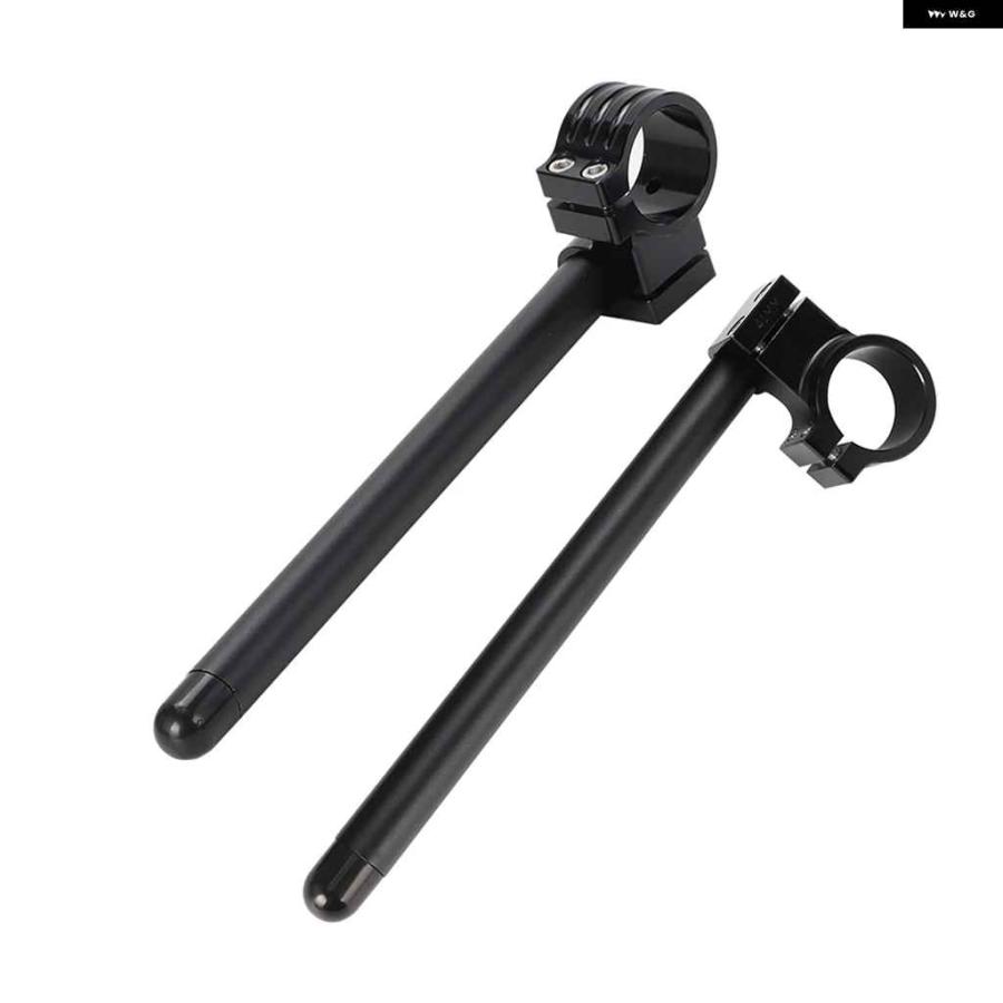 並行輸入品1ペア ブラック 上げ下げ ハンドルバー 41MM アルミ ハンドルバー クリップオン フォーク 7/8インチ 22MMの画像
