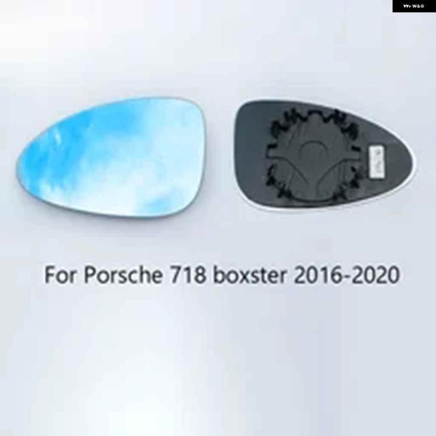 並行輸入品サイドバックミラー ブルーガラスレンズ ポルシェ 911 マカン 718 ボクスター 2012-2020 広角ビュー ア_7