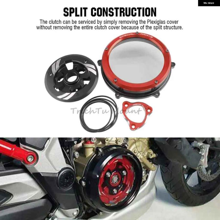 並行輸入品レーシングクリアクラッチカバー キット ドゥカティ V4