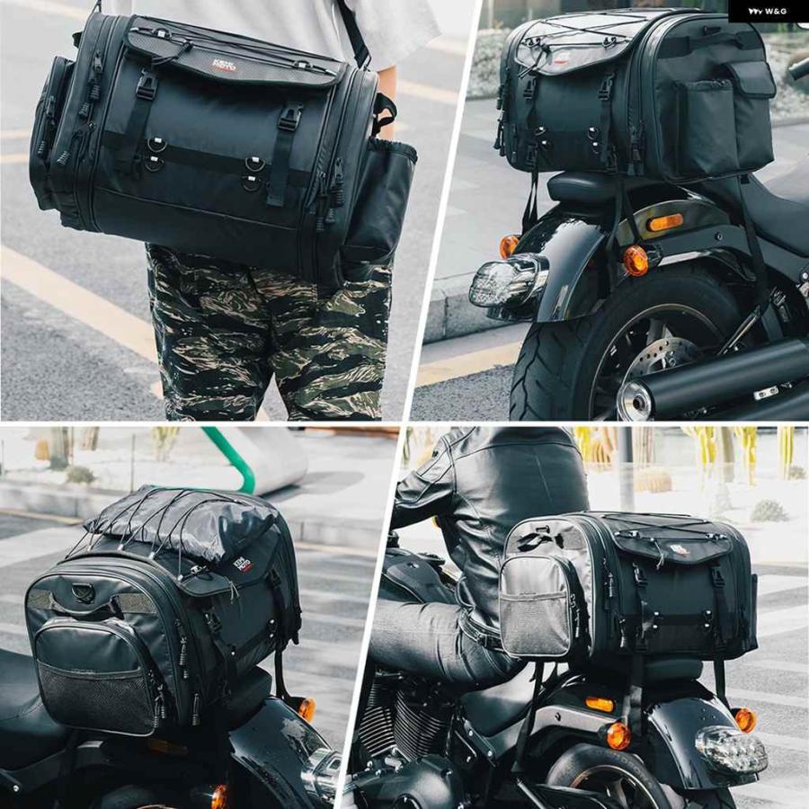 並行輸入品テールバッグ 60L 拡張可能 バックシートバッグ 防水 ツーリング用 キャリア トップバッグ 汎用 BMW R1250_7