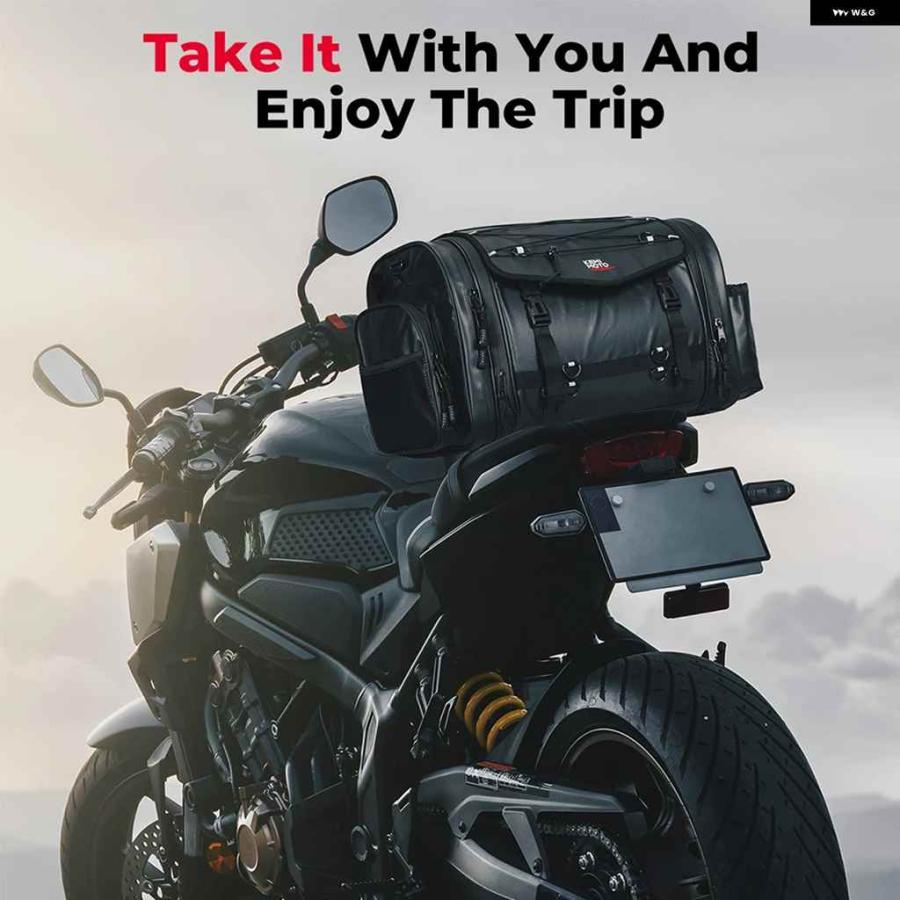 並行輸入品テールバッグ 60L 拡張可能 バックシートバッグ 防水 ツーリング用 キャリア トップバッグ 汎用 BMW R1250_8