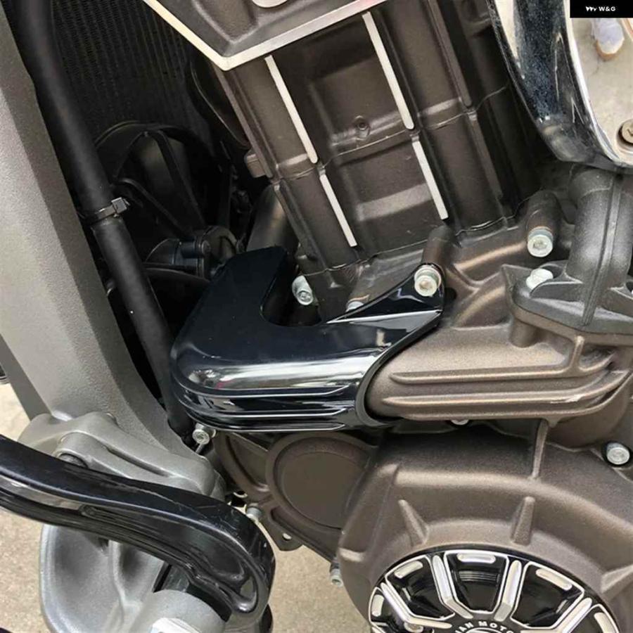 並行輸入品オートバイ バイク 冷却液 パイプ エンジン 冷却水ホース トリム カバー INDIAN SCOUT 2015-2023 ブラックの画像