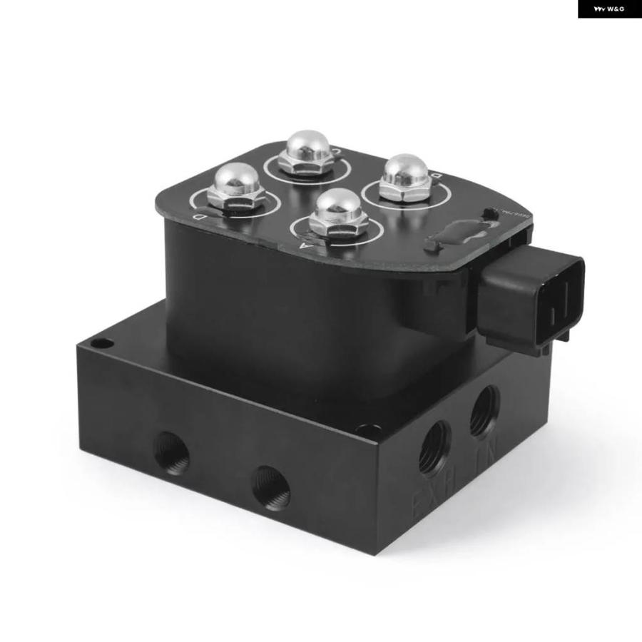 並行輸入品0-200PSI 12Vエアライドサスペンション マニホールド バルブ エア圧 ショック アブソーバー 高速 制御 FBの画像