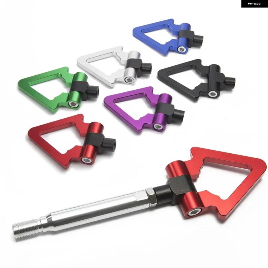 チタン牽引フック＆エンブレムS 並行輸入品牽引フック JDM アルミ製 フロント/リア 牽引フックキット