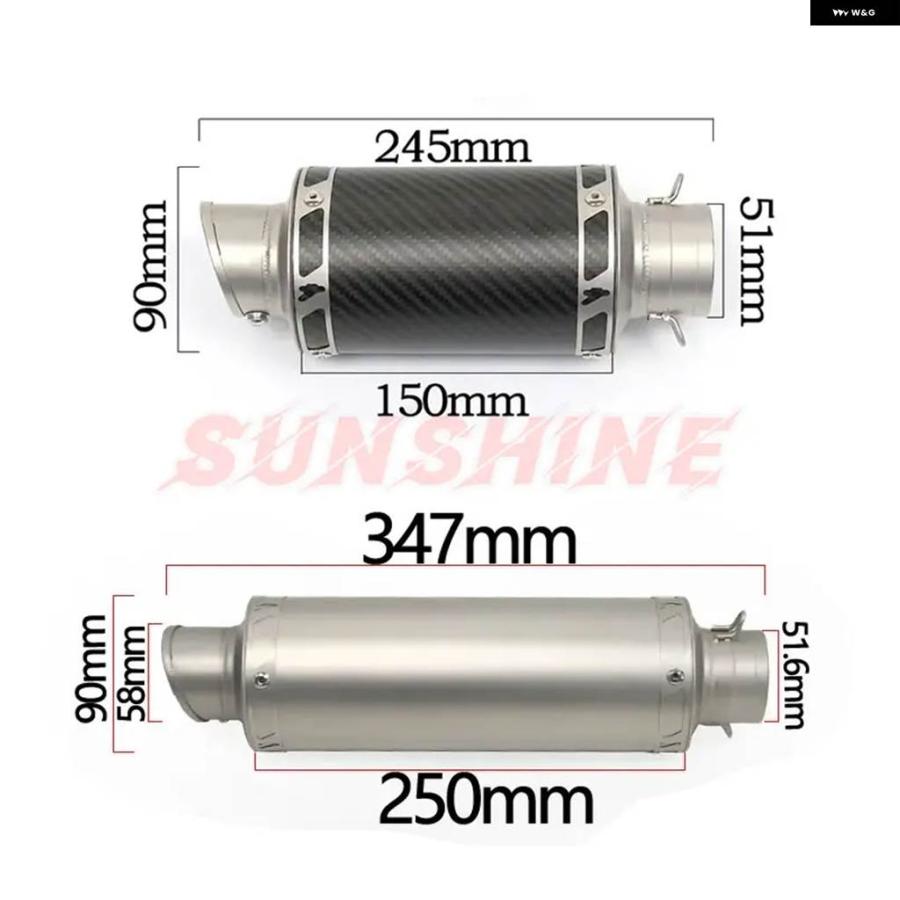 並行輸入品エスケープモト オートバイ 汎用 エキゾーストマフラー 51MM DBキラー モトクロス パイプ CBR1000 FZ6_7