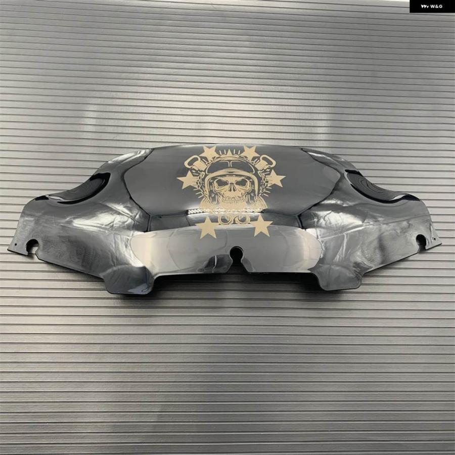並行輸入品6インチ オートバイ 風防 カバー スクリーン バイク デフレクター ハーレー エレクトラ ストリート グライド FLHX ツーリング CVO 96-13の画像