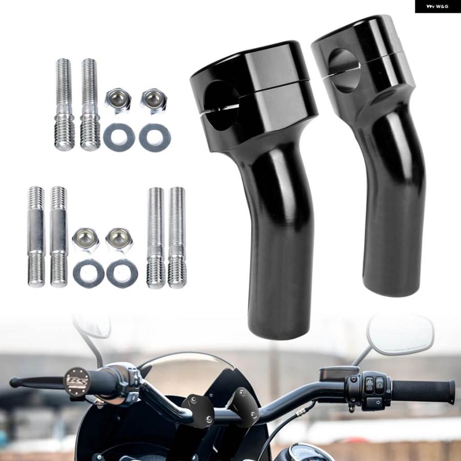 並行輸入品オートバイ アクセサリー ハンドルバー ライザーバー マウント ハンドルクランプ 24MM CNC アルミ ハーレー ホンダ ヤマハ カワサキの画像