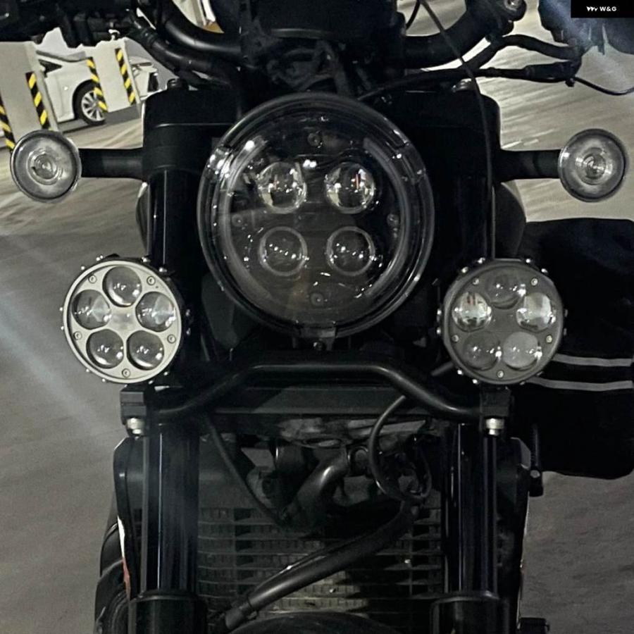 並行輸入品フォグランプ ブラケット スポットライト ホルダー LED補助 ライトバー 22MMバー ホンダ レブル 1100 CMX 500 CM 300 CMX1100 CMX500 CMX300_5