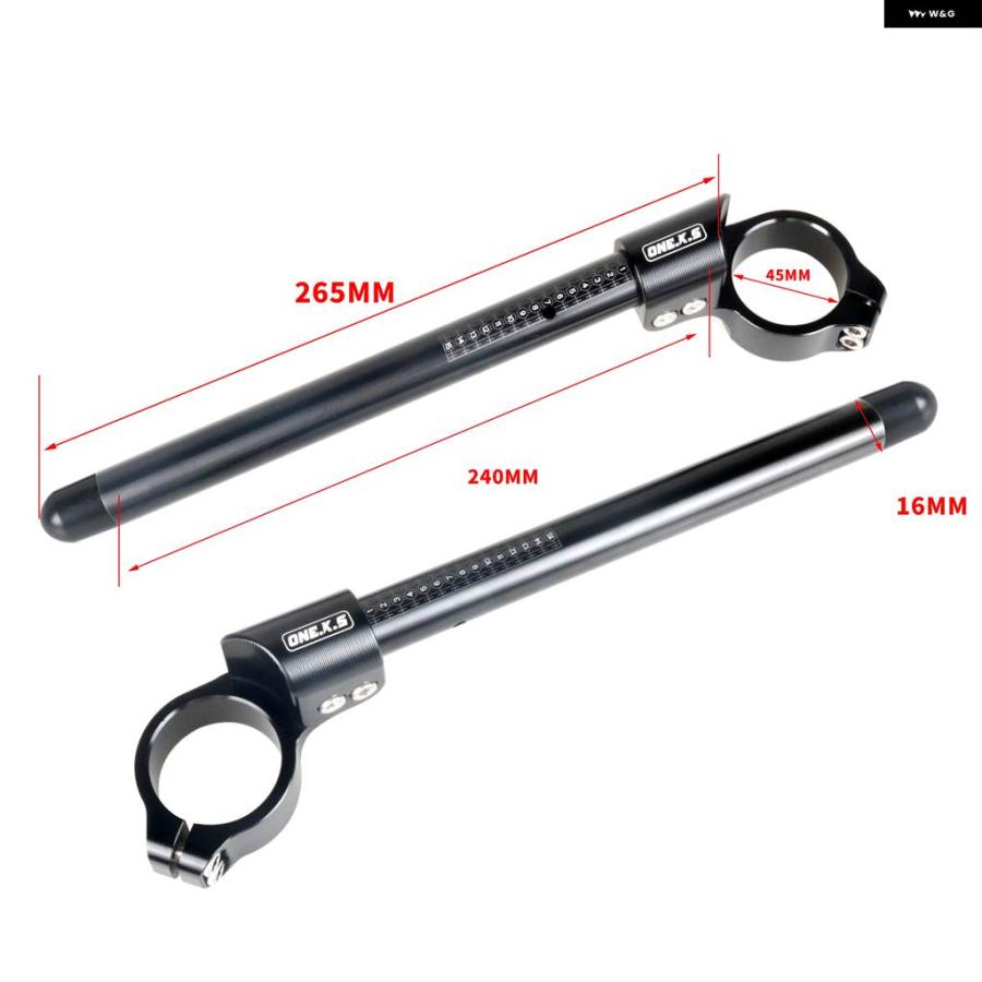 並行輸入品 45MM オートバイ ハンドルバー レーシング 調整可能 CNC