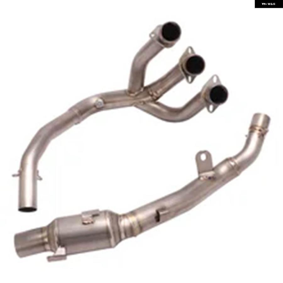 並行輸入品トライアンフ TIGER 850 900 900GT LOW 900RALLY PRO 2020-2021 チタン スリップオンマフラー フロントセクション オートバイの画像