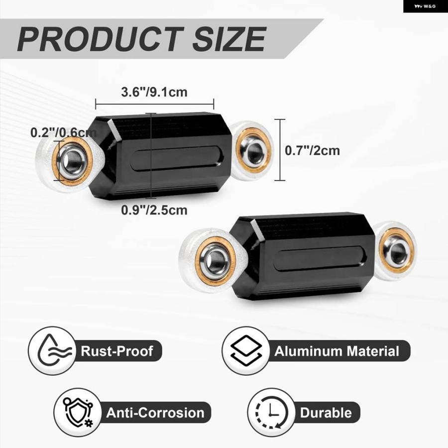 並行輸入品ブラックアルミスタビライザーエンドリンク ハイムジョイントセット 6MM バイク アクセサリー CAN-AM RYKER 全モデルの画像