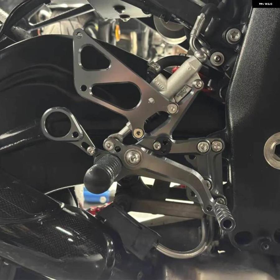 並行輸入品BMW S1000RR HP4 2009-2014 オートバイ リアセット フットレスト 調整可能 アルミ CNC フットペグ リアセット_5