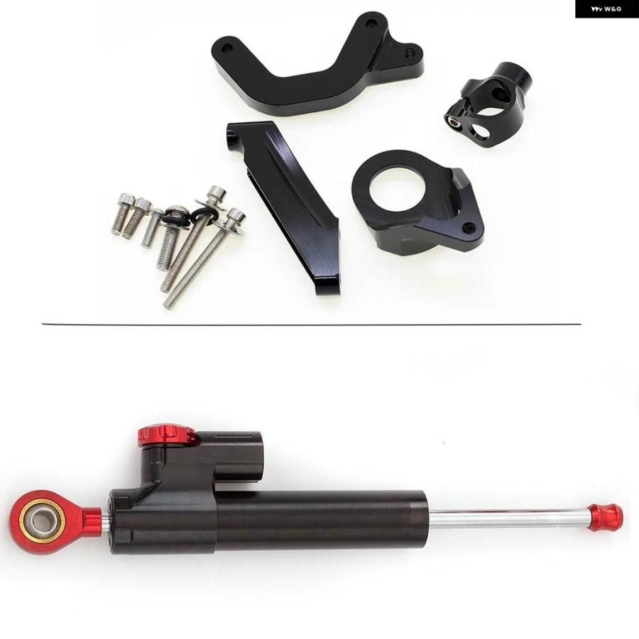 並行輸入品スズキ GSXR1000 K9 2009-2015 カーボン バイク ダンパー アルミ バイク スタビライザー マウント マウント ブラケット サポート キット_11