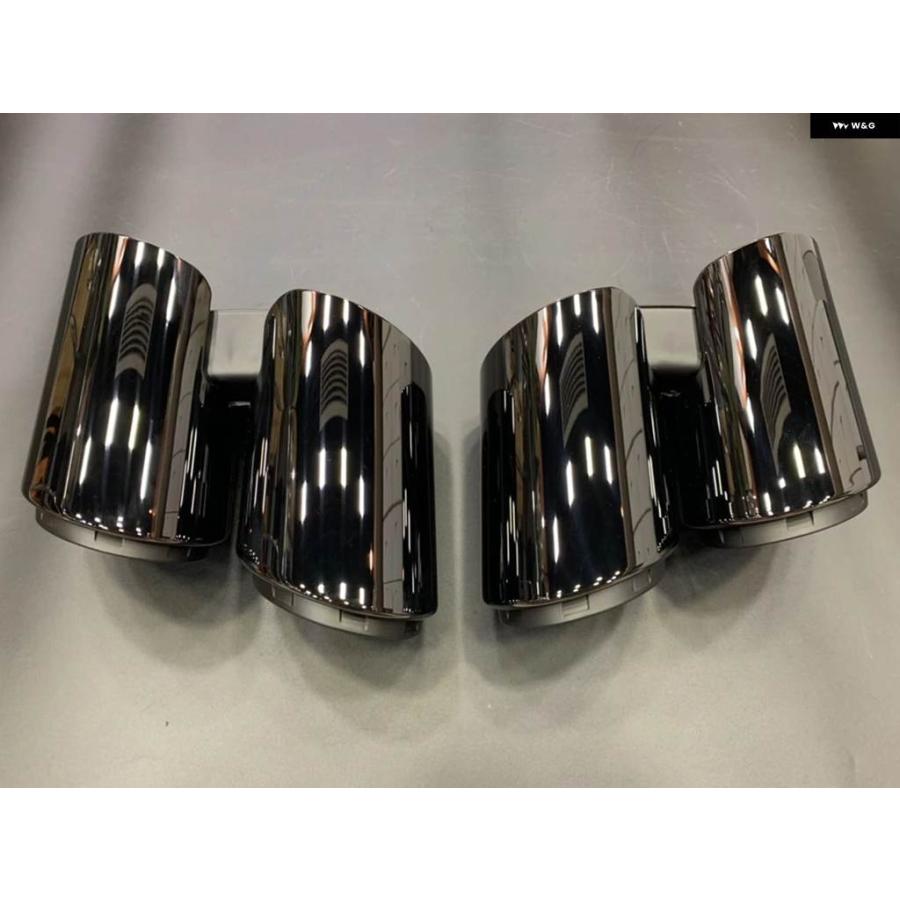 並行輸入品車用リア排気チップ マフラー パイプ テール パイプ エア アウトレット ベント ポルシェ パナメーラ 971 2017 - 21