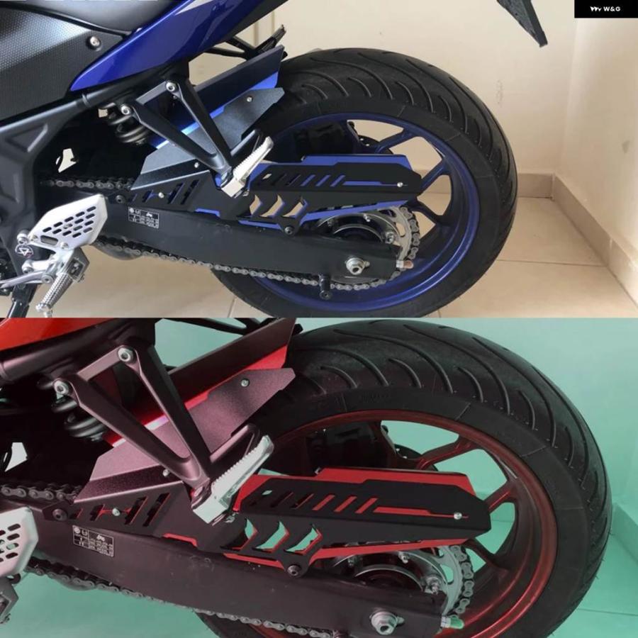 並行輸入品ヤマハ YZF-R25 YZF-R3 MT-03 MT03 MT-25 MT25 2015-2020 バイク リアフェンダー マッドガード チェーン ガード カバー プロテクター YZF R25の画像