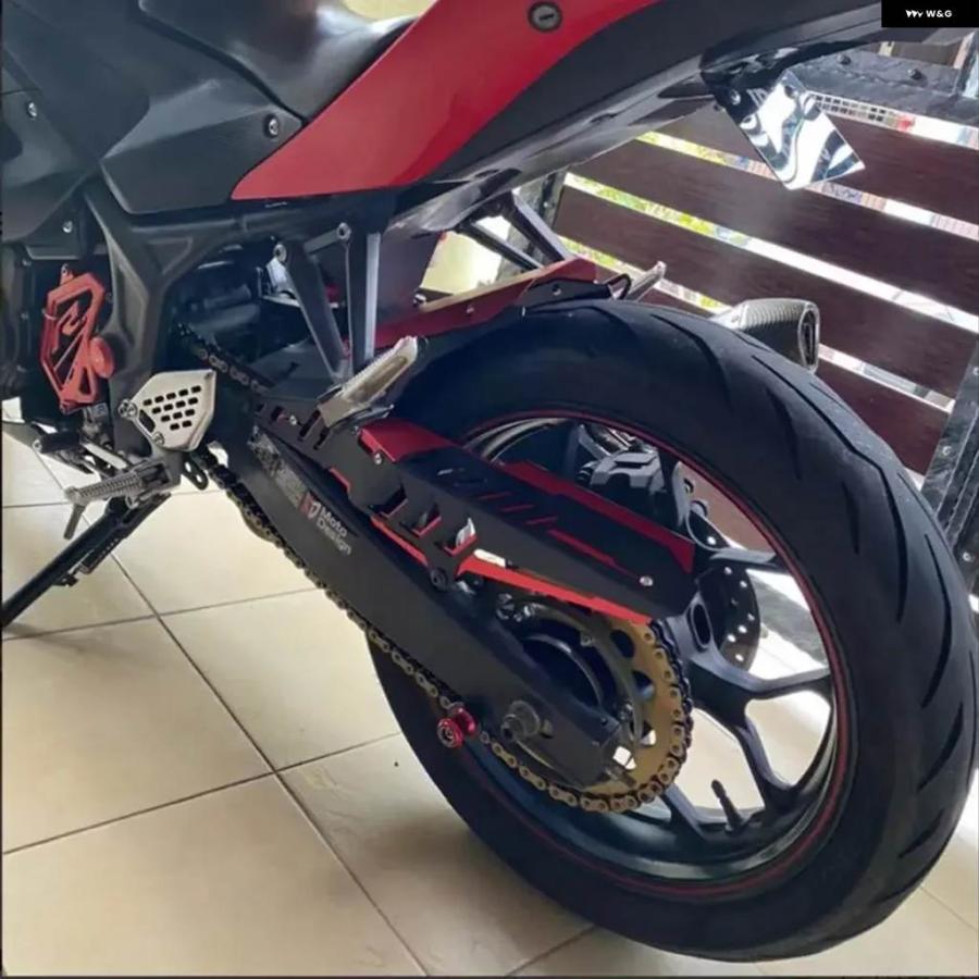 並行輸入品ヤマハ YZF-R25 YZF-R3 MT-03 MT03 MT-25 MT25 2015-2020 バイク リアフェンダー マッドガード チェーン ガード カバー プロテクター YZF R25の画像