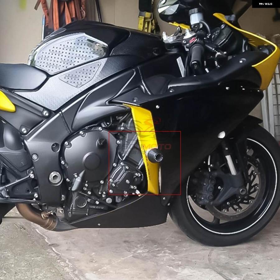 並行輸入品バイク アクセサリー フレーム スライダー クラッシュ フォールディングプロテクション ヤマハ YZF-R1 YZFR1