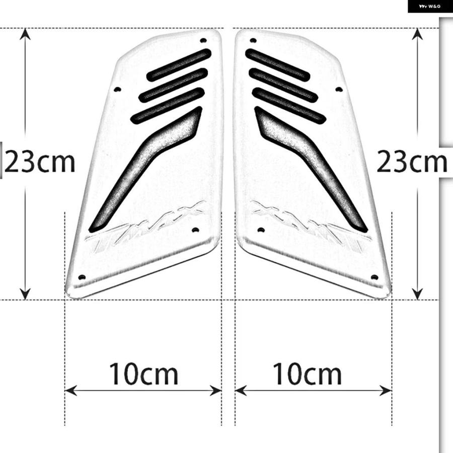 並行輸入品ヤマハ SX DX TMAX530 2017 - 20 フロント バイク アクセサリー CNC加工 フットレスト フット_6