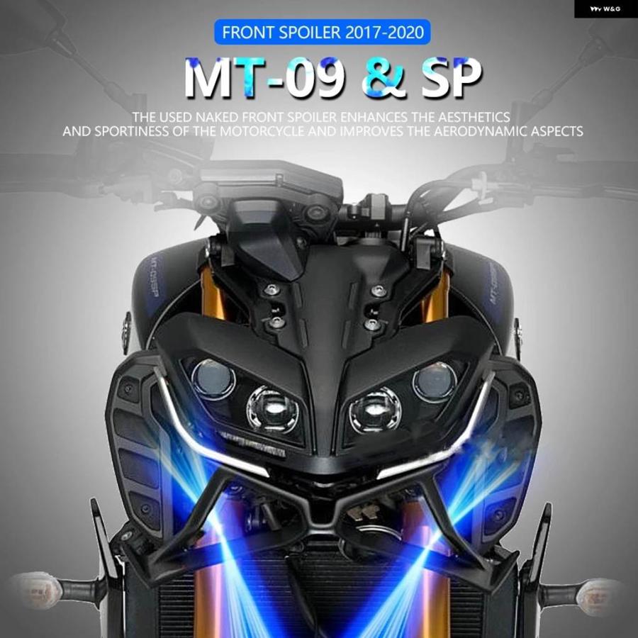 並行輸入品ヤマハ MT-09 MT09 SP 2017 - 20 ブラック バイク アクセサリー MT09 フロントダウンフォース_2