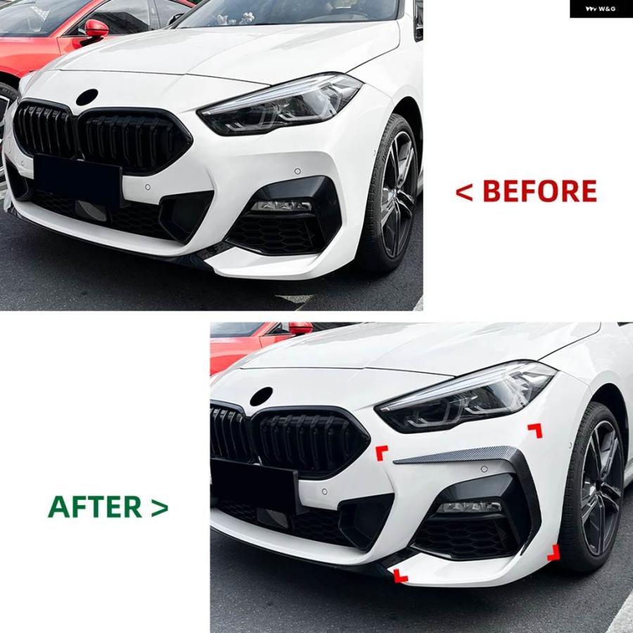 並行輸入品BMW 2シリーズ F44 Mスポーツ 2020-2024 フロントロア ウインドナイフスポイラー ステッカー ブレード