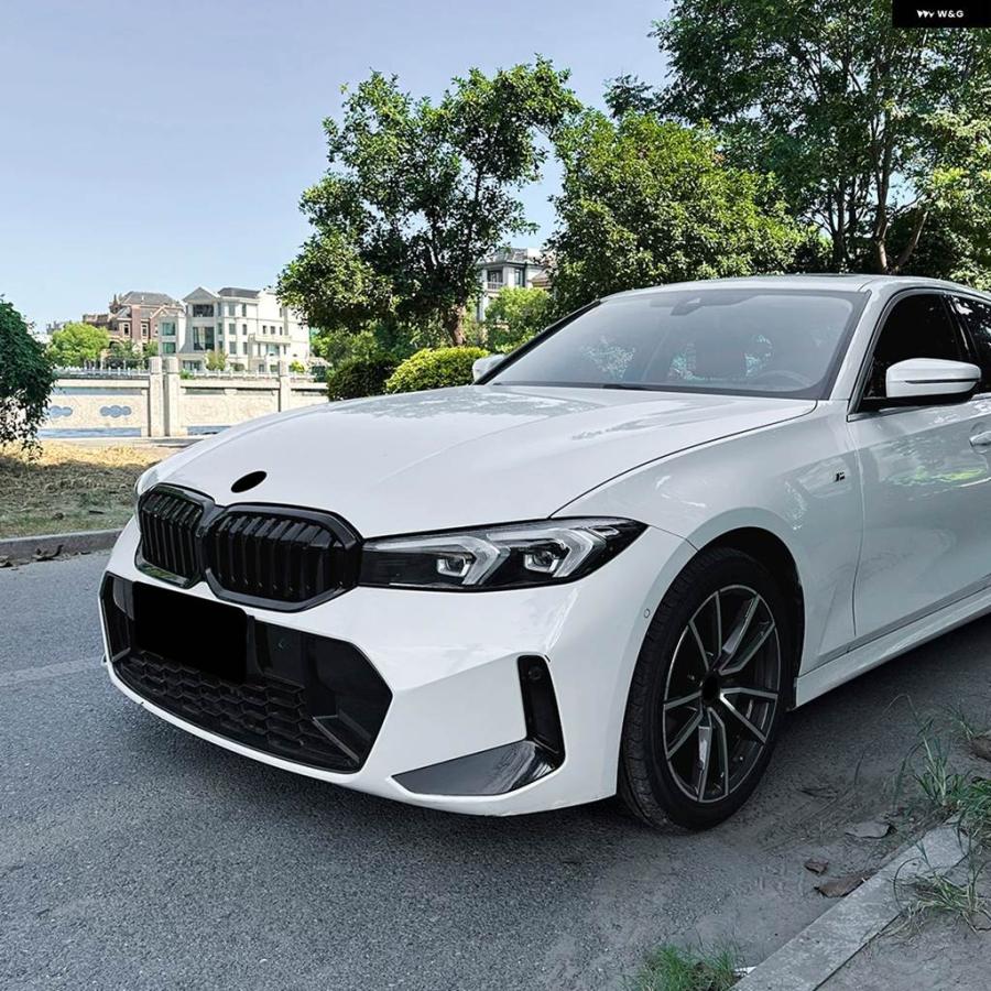 並行輸入品BMW 3シリーズ G20 G21 G28 LCI 2023 ブラック シングルライン スタイル フロント グリル キッ_5