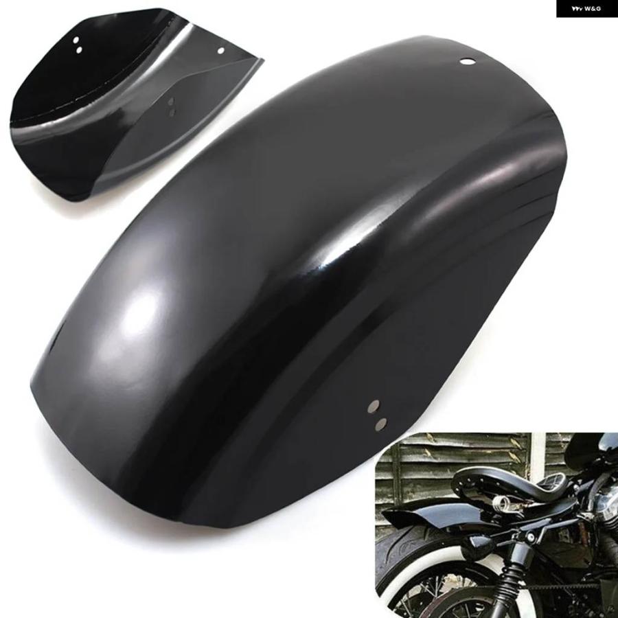 並行輸入品オートバイ メタルショートフラット マッドガード リアフェンダー ハーレー スポーツスター 1200 48 72 アイア_4