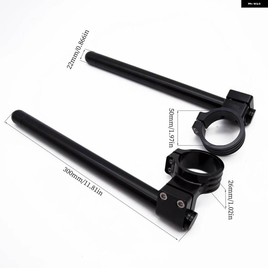 並行輸入品ホンダ 50MM CBR600RR 2008-2020年ライザー CNC オートバイ ハンドルバー クリップオン フォーク 50MM ハンドルバー クリップオン_3