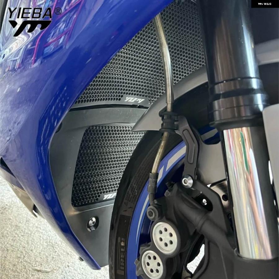 並行輸入品2021年 - 23年 ヤマハ YZFR1 YZFR1M R1M 2015年 - 2018年 2019年 バイク ラジエーター グリル ガードカバー オイルクーラーの画像
