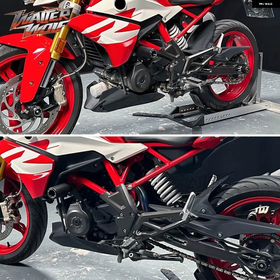 並行輸入品BMW G310R 2017-2025 フレーム スライダー スウィングアームスプール スタンド 落下用 フロントリア フォーク ホイール クラッシュ_7