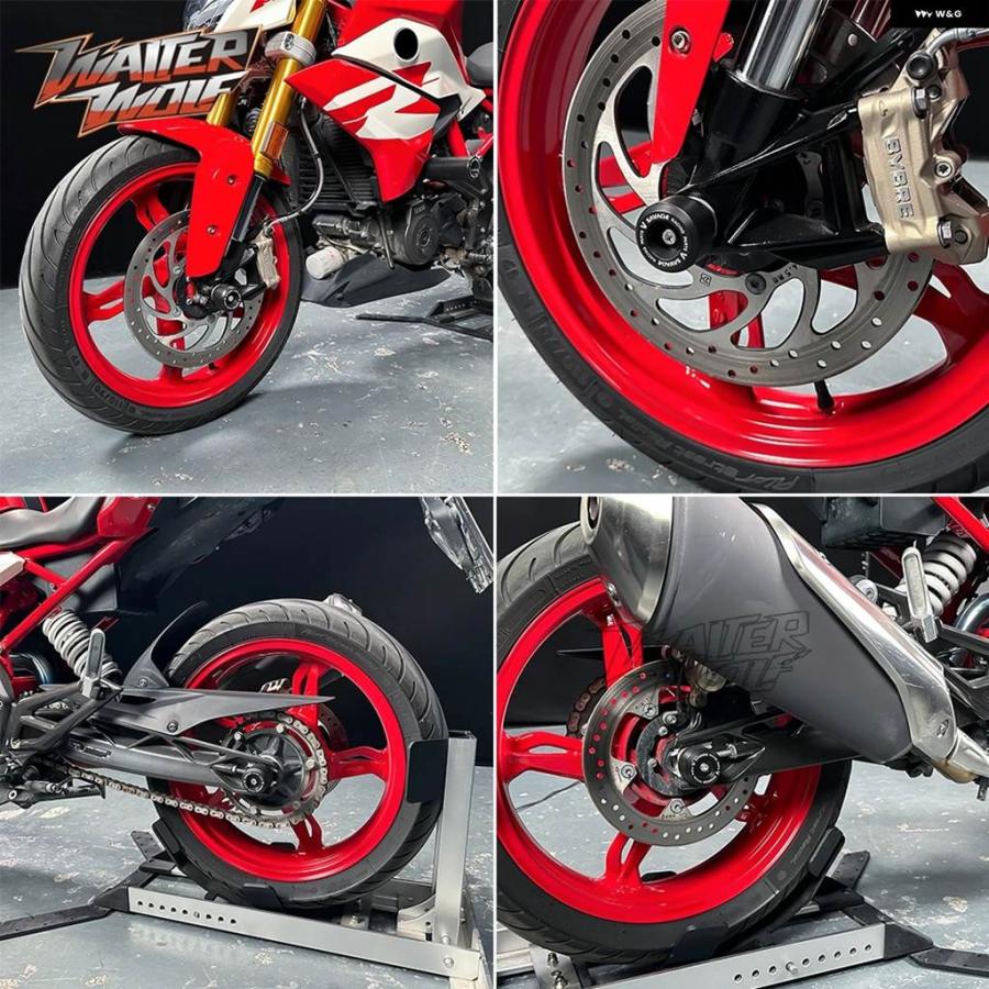 並行輸入品BMW G310R 2017-2025 フレーム スライダー スウィングアームスプール スタンド 落下用 フロントリア フォーク ホイール クラッシュ_8