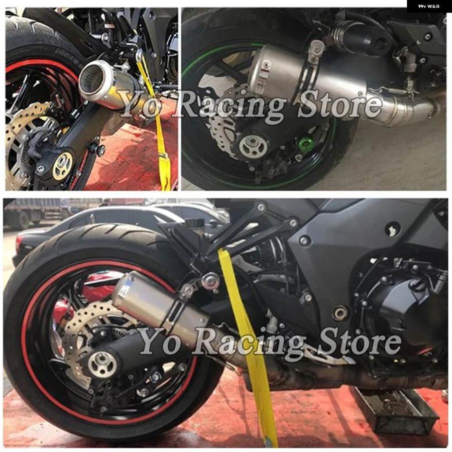 並行輸入品カワサキ Z1000 Z1000SX 2010 - 2021 バイク スリップオン GP エキゾーストマフラー ミドルリンク パイプ 51MM エスケープ モト チューブ_7