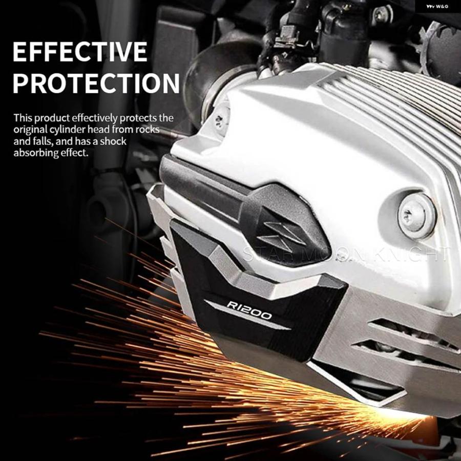 並行輸入品BMW GS 1200 2004 - 2009 R 1200 R GS R1200GS ADVENTURE R1200R R1200ST オートバイ シリンダー プロテクター ガード 黒 エンジン カバー_11