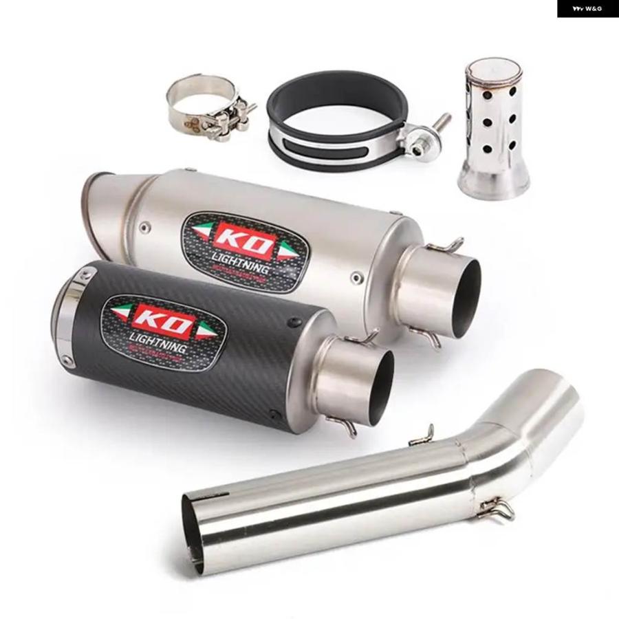 並行輸入品スズキ 600 2006-2007年モデル用 バイク 排気ミッドリンク パイプ エスケープマフラーカーボン ステンレス DB キラーチップ