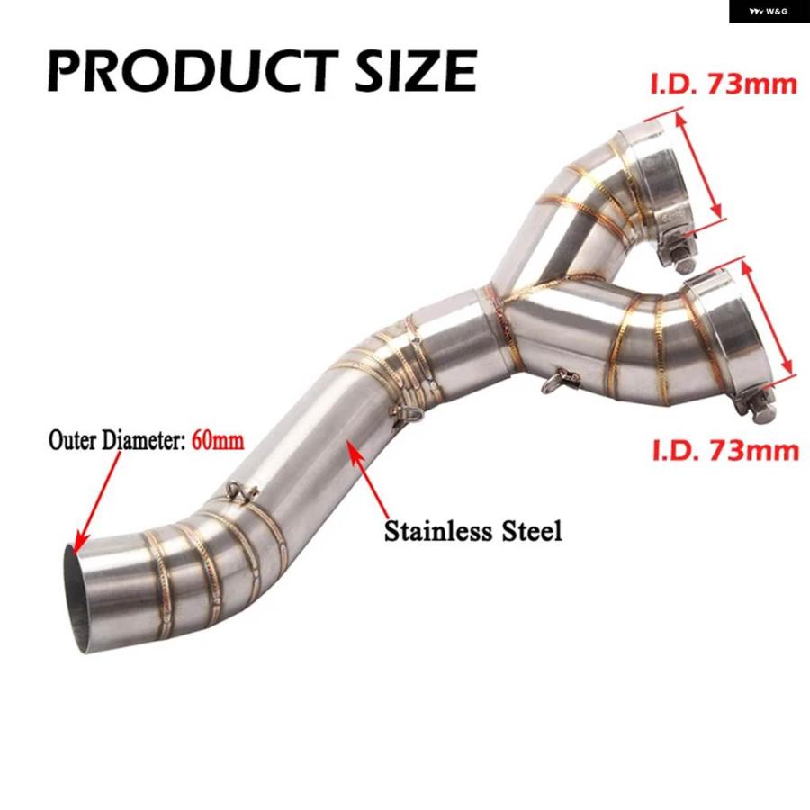 並行輸入品S1000RR BMW S1000R 2010 - 14 排気ミドル パイプ スリップオンリンク パイプ コネクト チューブ_2