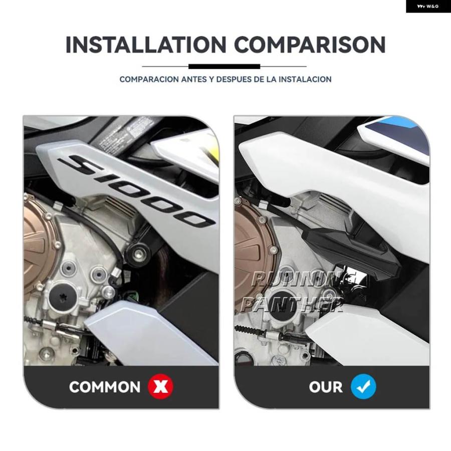 並行輸入品BMW S1000R 1000R 2021 2022 バイク 落下防止グルー フレーム スライダー 落下ガード パッド キット 2018 2019 2020