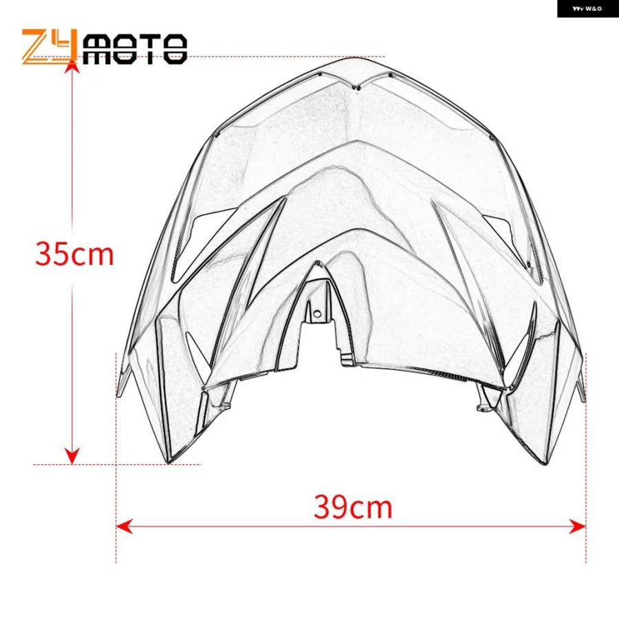 並行輸入品 バイク フロントヘッド アッパーノーズ フェアリング カワサキ Z750 2007 - 12の画像