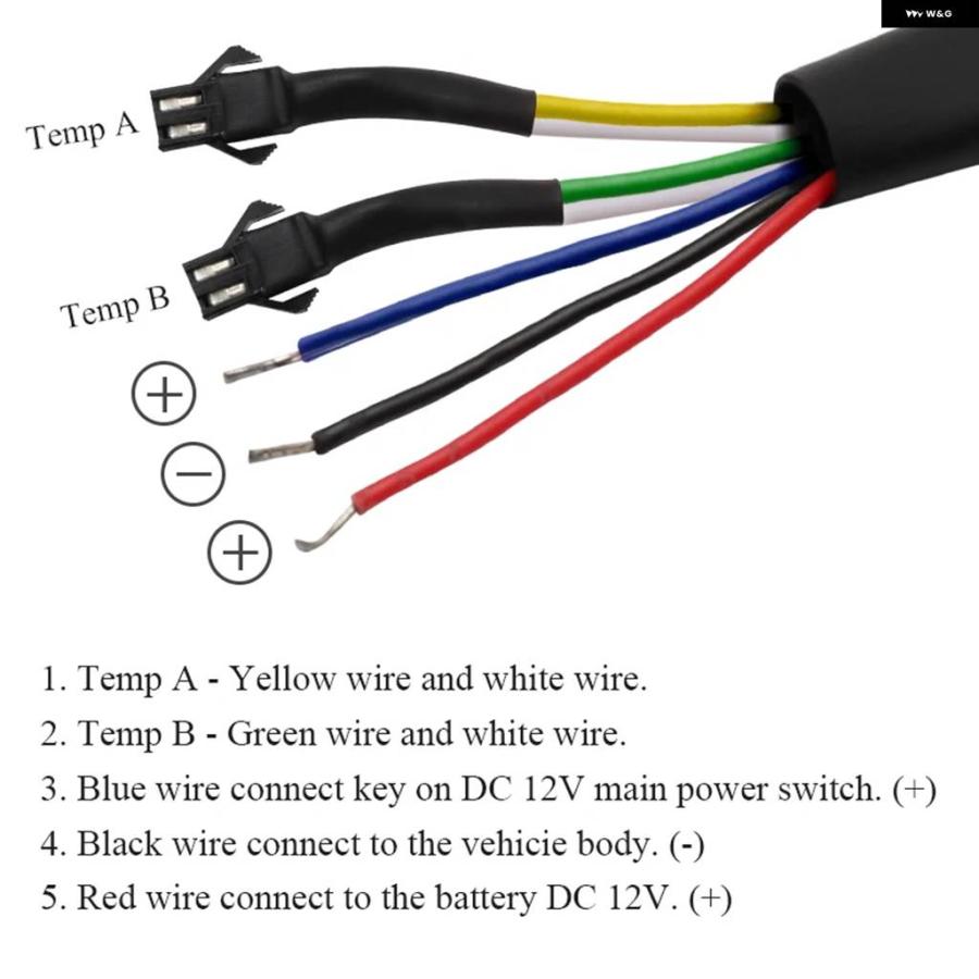 並行輸入品 MINI 4 デュアル温度計 デジタル バイク 水温 油温 電圧 時間 NORXIの画像