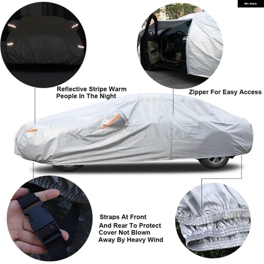 並行輸入品 KAYME 防水 カーカバー 屋外用 日よけカバー リフレクター 雨 雪 SUV セダン ハッチバック フルサイズの画像