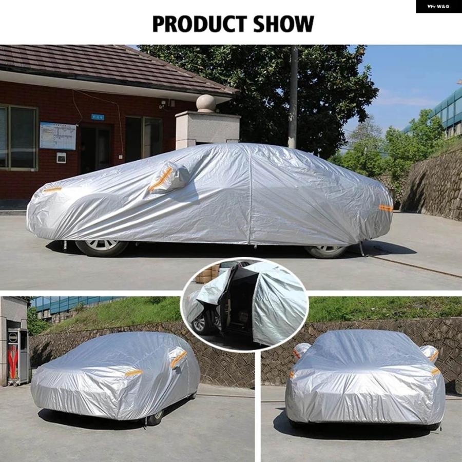 並行輸入品 KAYME 防水 カーカバー 屋外用 日よけカバー リフレクター 雨 雪 SUV セダン ハッチバック フルサイズの画像