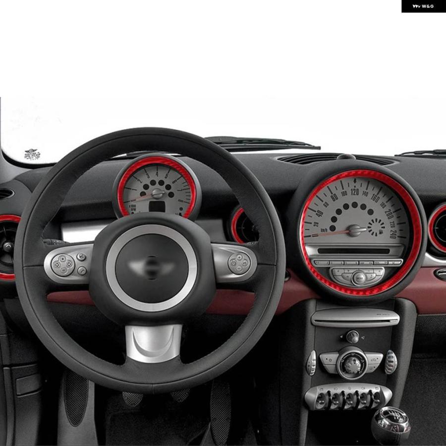 並行輸入品 セントラル ダッシュボード エアコン カバー スピード メーター トリム BMW MINI COOPER R55 R56 R57 2007-2010 カーボンの画像