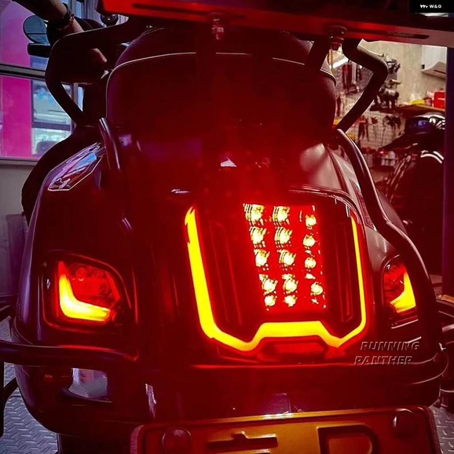 並行輸入品 VESPA GTV300 SEI GIORNI GTV GTS300 GTS オートバイ LED テールランプ リアブレーキ テール ランニングライト VESPA_3