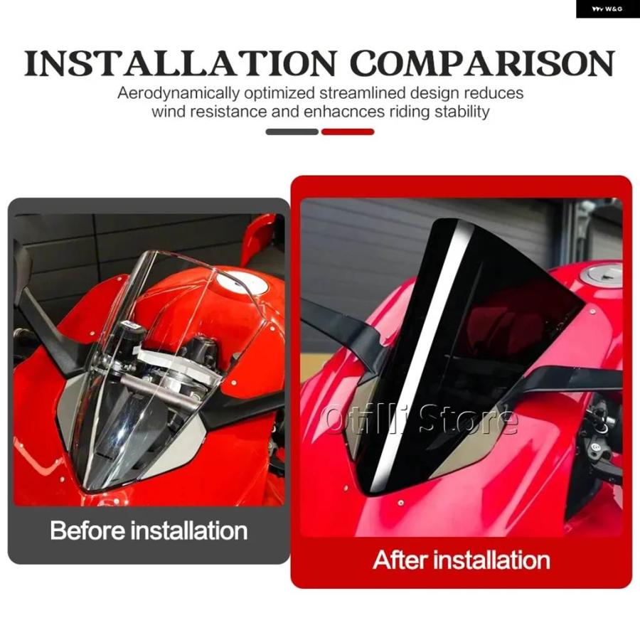 並行輸入品 レーシング ウインドスクリーン ドゥカティ PANIGALE V2 2018-2020 - 24 V4 2018 2019 オートバイ_8